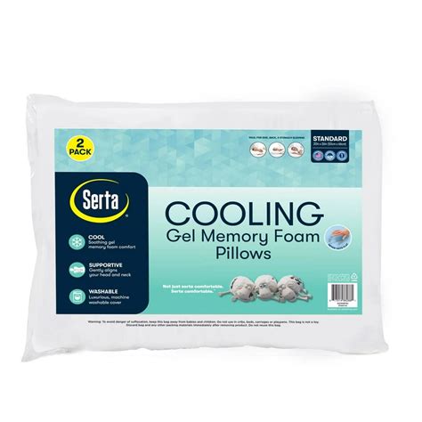 Stay cool, calm, and collected with Serta's cooling gel bed pillow.
